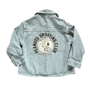 ZARA Peanuts Collab Botton Down Denim Shirt Peanuts Sporting Club Kids 4 to 5